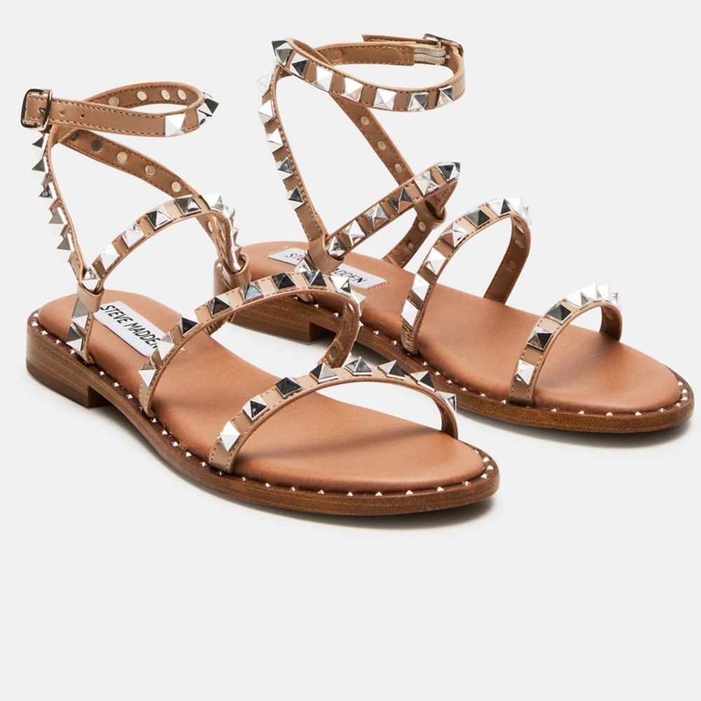 Steve Madden travel tan rockstud sandals — 6 - Picture 1 of 9